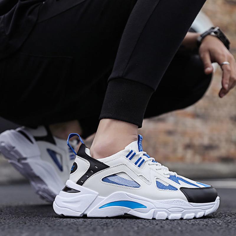 Men's Trendy Fashion Sneakers Waterproof and Odor-resistant Young Student Daddy Shoes Korean Casual Running Shoes