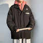 Fake Two-piece Jacket Men's Hooded Korean Version of The Trend Ins Loose Cotton Clothing Hong Kong Style Winter Casual Cotton Clothing