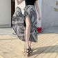 Long Floral Chiffon Casual Skirt One-piece Skirt Women Summer Chiffon Wrap Skirt Long Beach Skirt