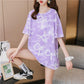 Mid-length T-shirt Loose Lazy Style T-shirt Women's Short-sleeved Plus Size Blouse Women's Loose Casual Plus Size Women's Mid-length T-shirt