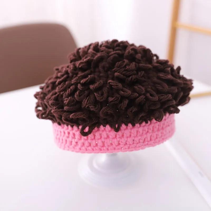 Baby Funny Wig Hat Fun Curly Hair Cap Explosive Head Natural Curly Hat Cute Cotton Warm Hat Outdoor Casual Hat