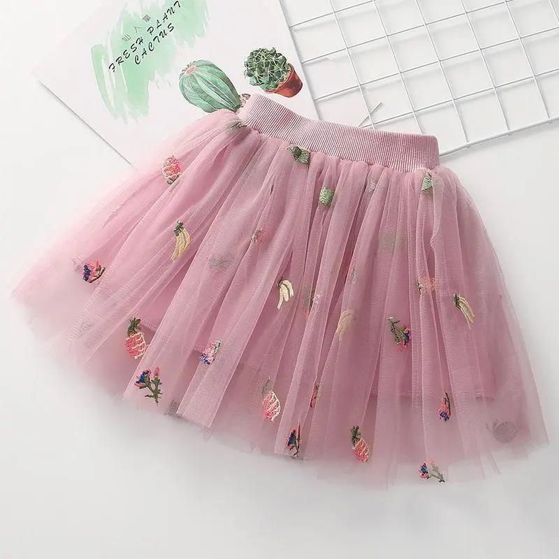 Girl Skirt Children's Pertine Skirt Summer Mesh Princess Dress Girl Spring