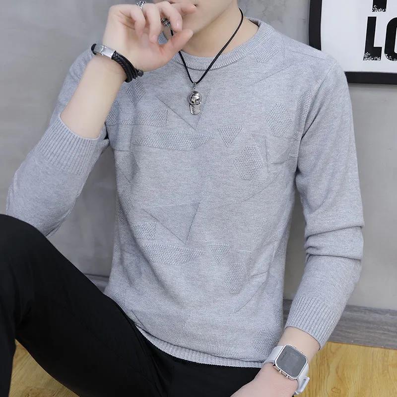 Sweater Men's Korean Version of All-match Autumn and Winter Warm and Comfortable Boys' Bottoming Sweater Knitwear
