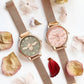 Women's Little Bee Light Luxury Niche Quartz Watch Ladies Retro Simple Disc Student Waterproof Wrist Watches Titanium Alloy Strap