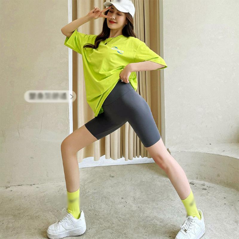 Sharkskin Five-point Leggings Women's Outer Wear Cycling Pants Spring and Summer Thin Section Tight Sports Shorts Barbie Pants