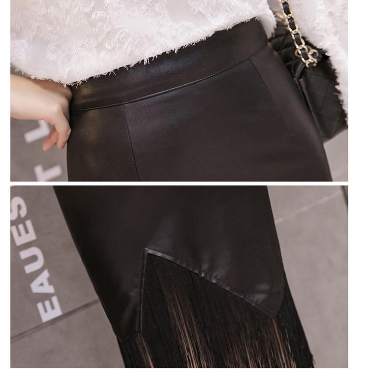 Black PU Leather Skirt Women 2020 Midi Sexy High Waist Bodycon Skirt Office Pencil Skirt Knee Length