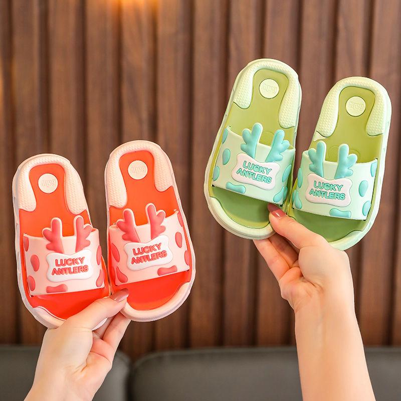 Children's Sandals  Slippers Summer Cartoon Home Bathing Bathroom Non-slip Soft-soled Beach Shoes  Boys and Girls