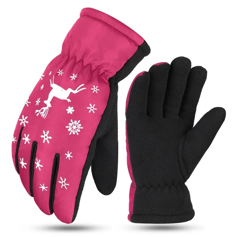 Winter Unisex Double-layer Plus Cotton Wool Gloves Thick Wear-resistant Windproof Riding Warm Waterproof Touch Screen Motorcycle Gloves