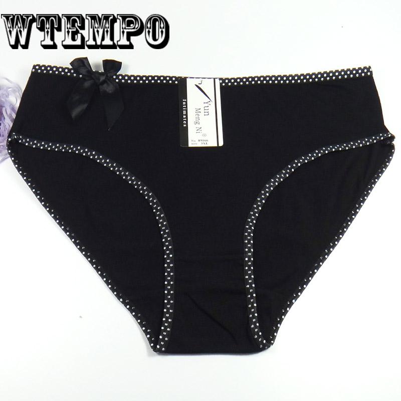 WTEMPO 6 Pcs/Lot Sexy pure cotton woman Striped Underwear Plus Size Seamless Panties woman Intimates