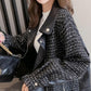 Leather Jacket Women's Tide Ins Autumn and Winter Korean Version of The Wild Loose Short Stitching Jacket Thickening Women