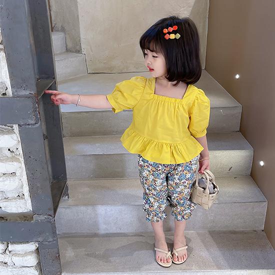 Two-piece Cotton Girls Clothes Suit Summer Short-sleeved Children's Suit Fashion Girls Clothes Suit Casual Clothes