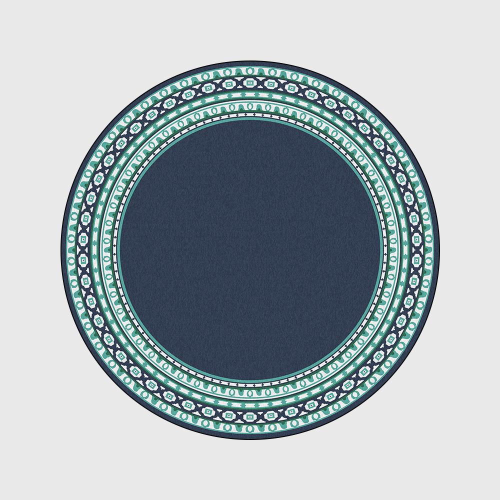 Round Carpet European-style Simple European-style Living Room Carpet Bedroom Hanging Basket Chair Non-slip Round Mat Carpet
