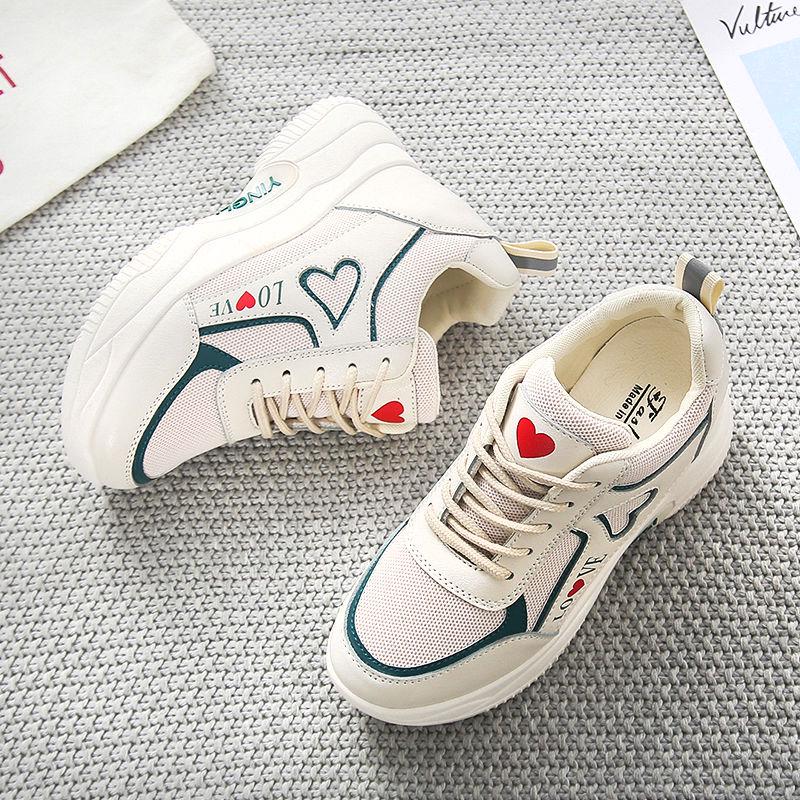 White Sneakers Women Heighten Womens Dad Shoes Casual Vulcanized Shoes Zapatos Dorados Para Mujer