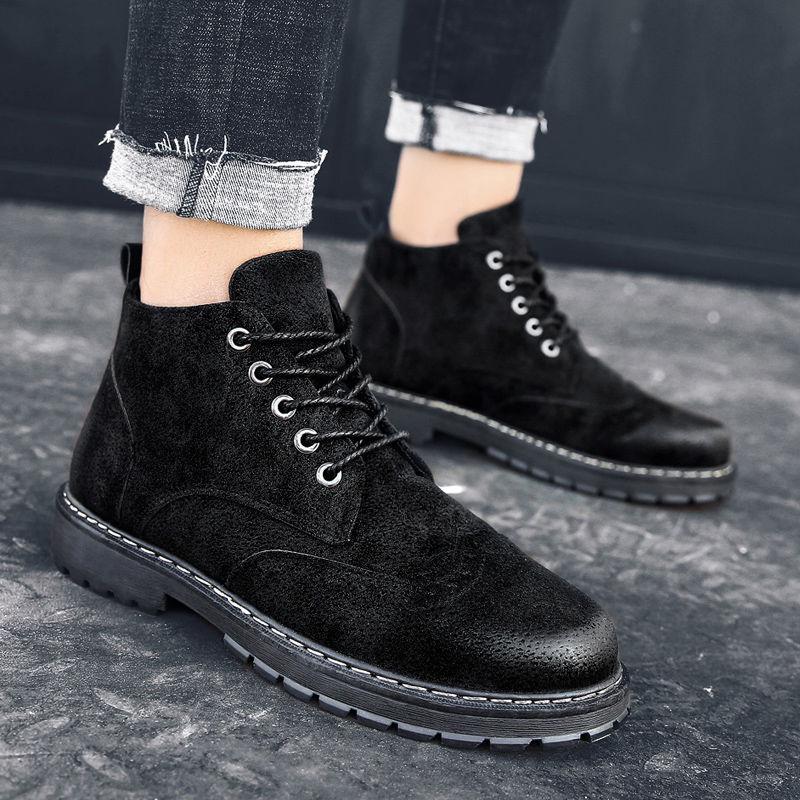 Martin Boots Male British Style High Top Shoes Men's Rhubarb Tool Shoes Snow Boots Men's Ankle Boots