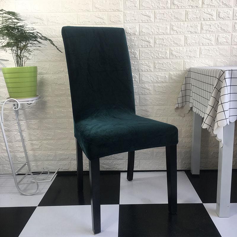 2/4/6pcs Velvet Plush Chair Cover Removable Stretch Slipcovers Fox Pile Restaurant Seat Cover for Dinning Room Banquet Hotel Chair Covers