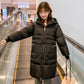 Large Size Women Autumn Winter Warm Long Cotton Coat Thicken Loose Casual Hooded Jacket Outwear