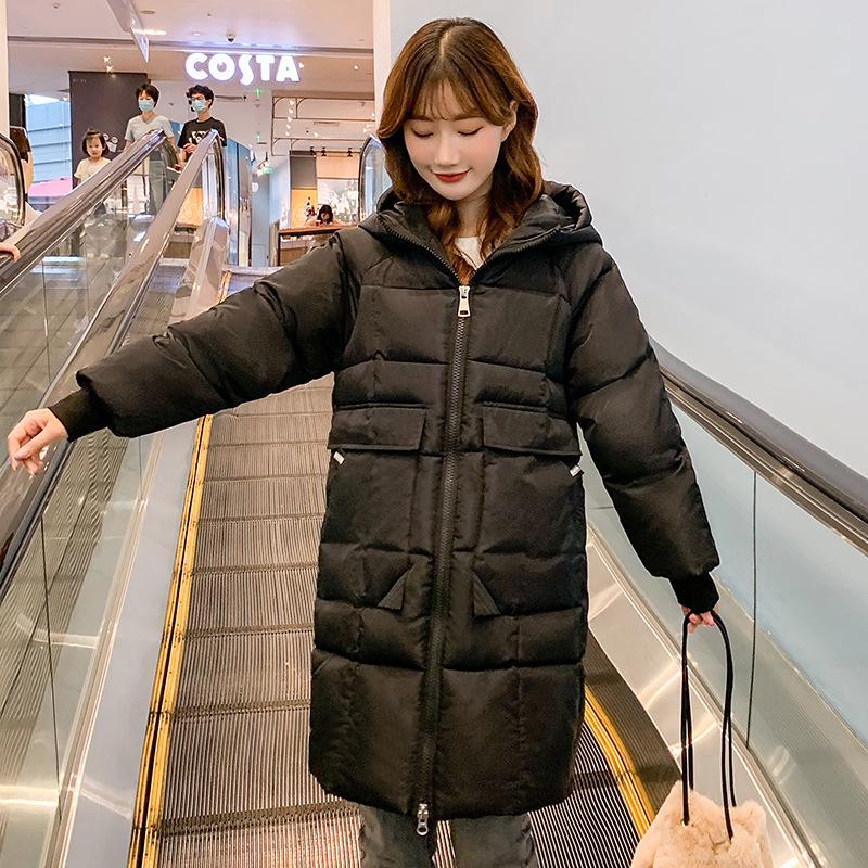 Large Size Women Autumn Winter Warm Long Cotton Coat Thicken Loose Casual Hooded Jacket Outwear