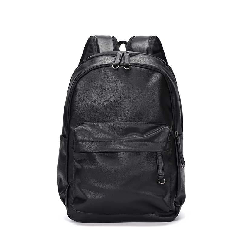 Student Backpack Men Waterproof Large Capacity Pu Leather Outdoor Sports Travel Bag Bag