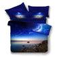 3D Creative Starry Sky Bedding Net Red Personality Realistic Four-Piece Set Double Student Bedding