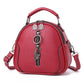 Women Genuine Leather Hand Bag Multifunction Crossbody bag Waterproof Shoulder Bag Leisure Round Bag