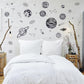 New Europe Style Cartoon Cosmic Planet Galaxy Wall Sticker For Kids Room Learning Outer Space For Li