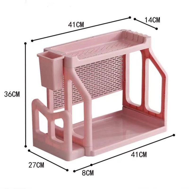 Spice Rack Kitchen Storage Rack Oil Salt Storage Rack Seasoning Household Floor Multi-layer Knife Rack Cutting Board Rack Home Storage Organizer