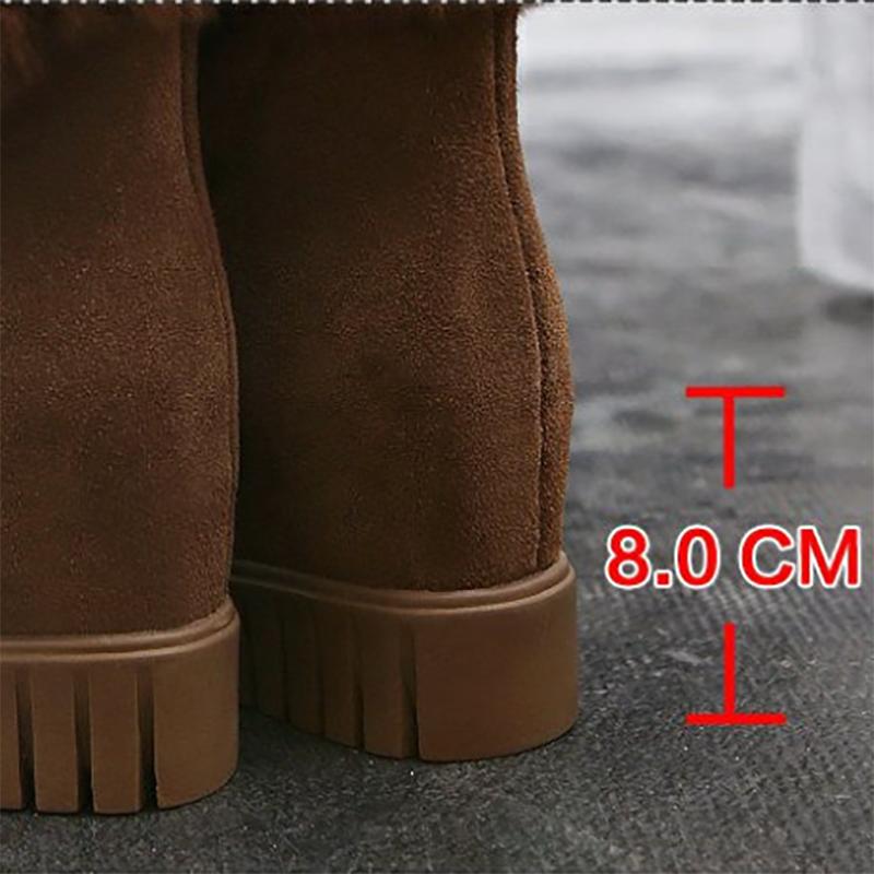 Autumn and Winter Snow Boots Women's Short Boots Women's Inner Height Increase Women's Shoes Cotton Shoes Women
