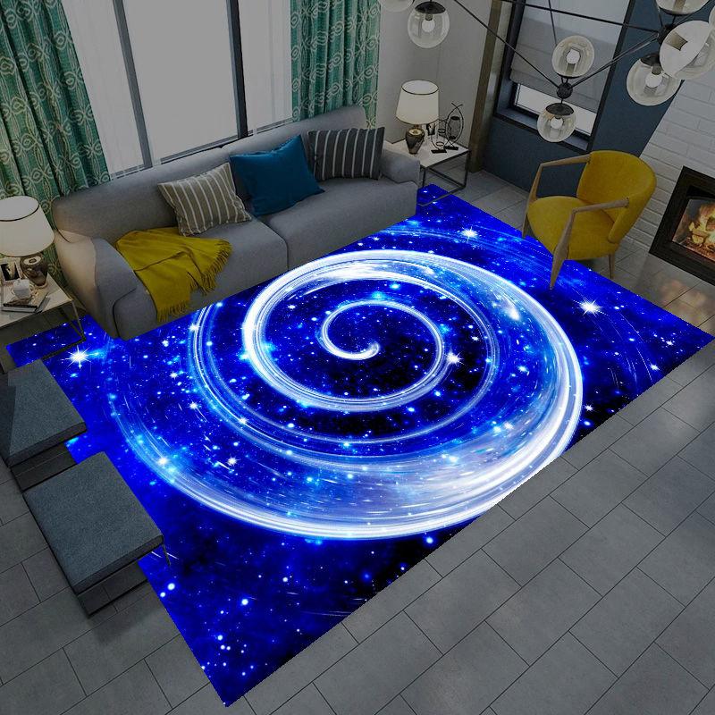 Washable Starry Sky Pattern Carpet Home Living Room Study Bedroom Children's Room Bedside Blanket
