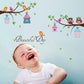 Sticker Cartoon Owl Branches Wall Stickers for Kids Rooms Children Room Nursery Bedroom