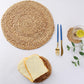 Hand-made Gourd Grass Woven Heat Insulation and Anti Scalding Dining Mat Household Dining Table Mat