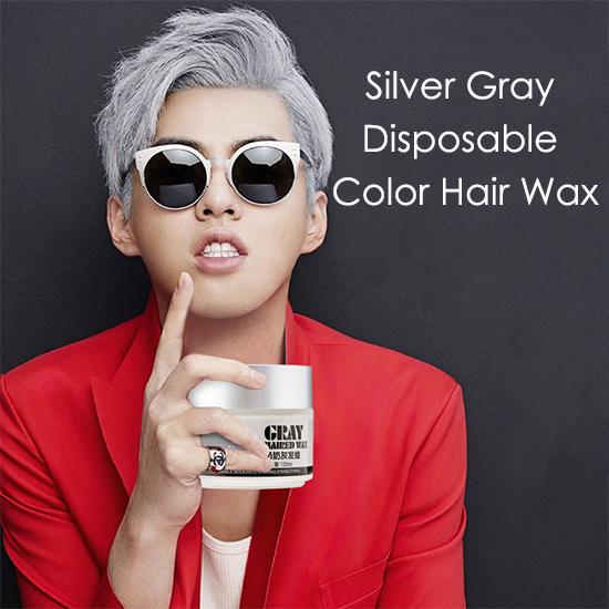 Silver Hair Wax Styling Pomade Temporary Dye Disposable Festival Fashion Molding Coloring Mud Cream