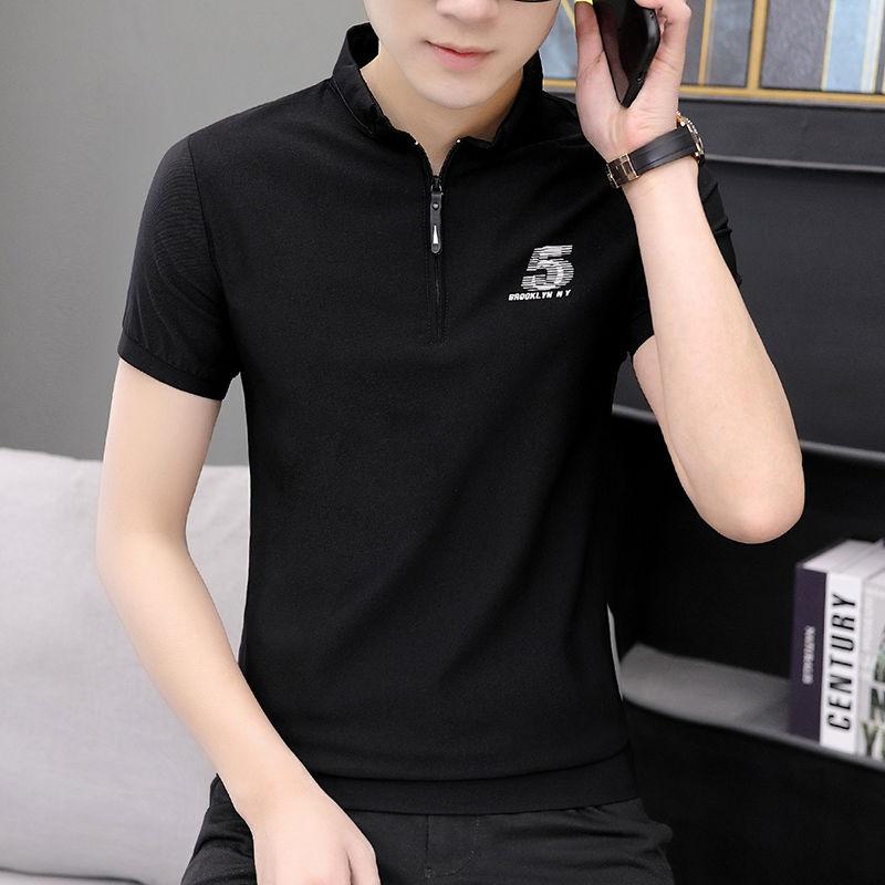 Men's    Shirt Summer Short-sleeved T-shirt Pure Cotton Loose Casual Business Trend Compassionate Male T