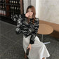 Autumn  Winter Korean Style Loose Thick Knit Sweater Irregular Pullover Short Long Sleeve Sweater Top Women