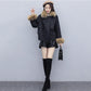 Parker Overcome Female Imitation Fox Big Fur Collar Lamb Wool Short Frock Coat with Velvet To Keep Warm and Comfortable