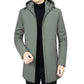 Mid-length Padded Jacket Men's Winter Jacket Down Padded Jacket Plus Velvet Thick Winter Padded Jacket Tide