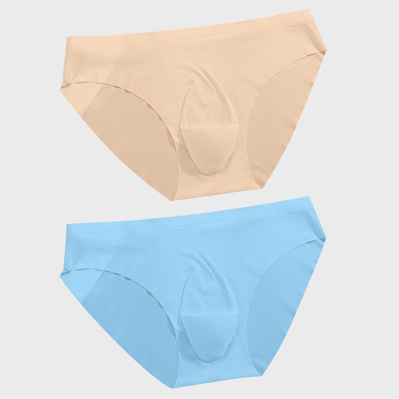 Men's Underwear Triangle Shorts Ice Silk Transparent Ultra-thin Summer Breathable Shorts