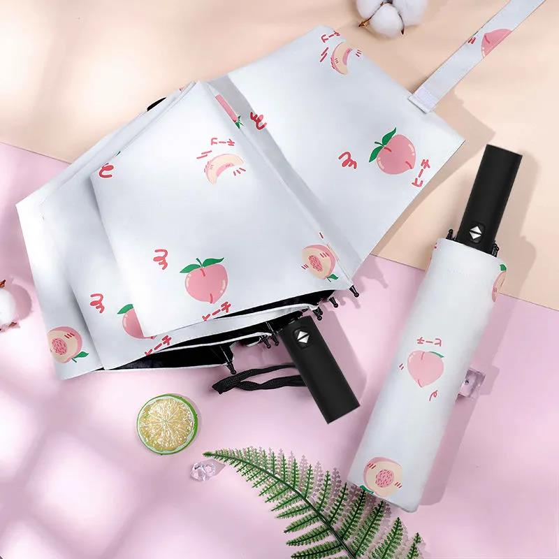 Fully Automatic Sunny Umbrella Dual-use Folding Sun Umbrella Female Sunscreen UV Protection Sunshade Ins