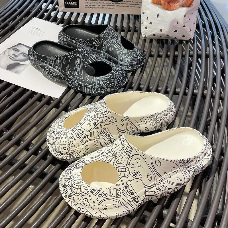 Women's Summer Outer Wear Baotou Version Slippers Flat Bottom Casual Deodorant Non-slip Light Comfortable Sandals and Slippers