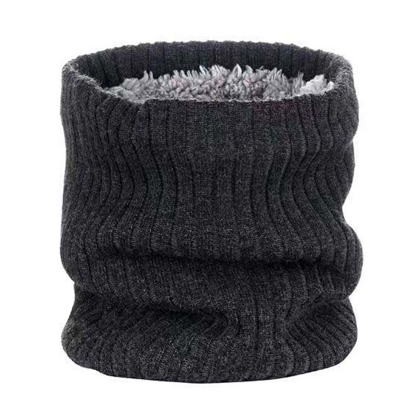 Autumn and Winter Hedging Knitted Scarf Men's Warm and Cold Scarf Windproof and Velvet Thickening Cervical Collar