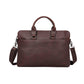 Business Briefcase Men Retro Leather Large Capacity Crossbody Bags Waterproof Handbag Computer Bag