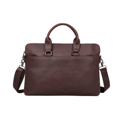 Business Briefcase Men Retro Leather Large Capacity Crossbody Bags Waterproof Handbag Computer Bag