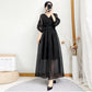 Summer Women Short-sleeved Chiffon Dress V-neck High Waist  Solid Beach Midi Dresses Sexy