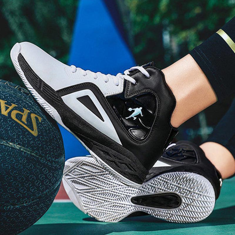 Size 36-44 Men Leather Sneakers Wear-resistant Basketball Shoes Deodorant Comfortable Running Shoes