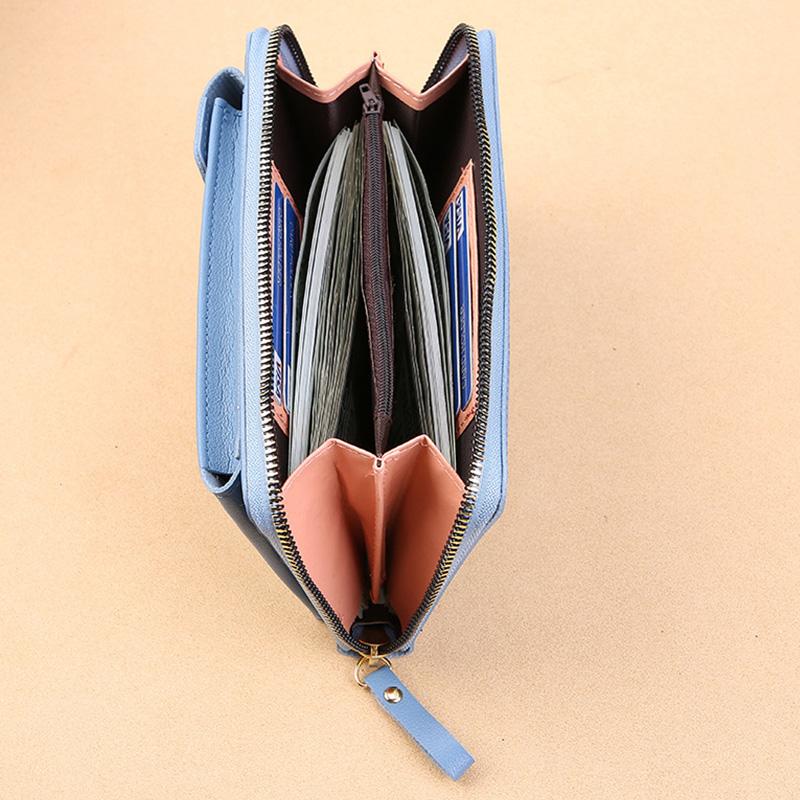 Women PU Leather Cell Phone Pocket Fashion Card Holders Small Crossbody Bag