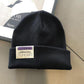 Unisex Knitted Beanie Hat Winter Solid Color Warm Hat Ladies Crochet Ski Leisure Skull Hat