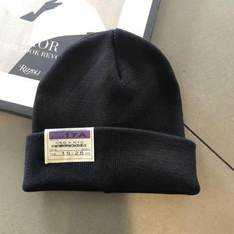 Unisex Knitted Beanie Hat Winter Solid Color Warm Hat Ladies Crochet Ski Leisure Skull Hat