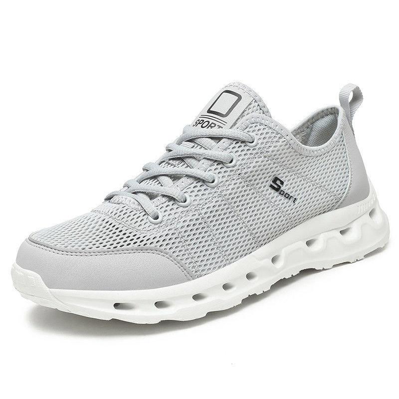 Men's Hollow Mesh Breathable Sneakers Lightweight Casual Non-Slip Sneaker Shoes