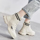 Martin Boots Women Shoes Autumn and Winter Plus Velvet Boots All-match British Style Ankle Boots