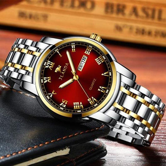 Men Mechanical Watches Multifunctional Automatic Watch Complete Calendar Gold Clock