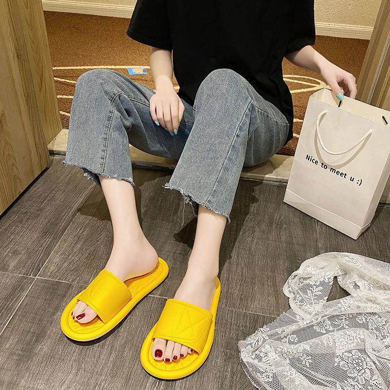 Slippers Women Summer Beach Sandals Household Indoor Silent Non-slip Bathroom Bathing Sandals and Slippers Women
